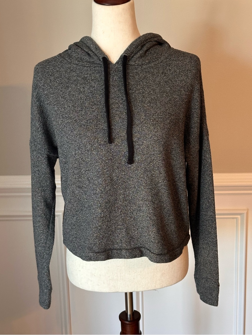 Madewell Marled Gray Cropped Hoodie size XXS